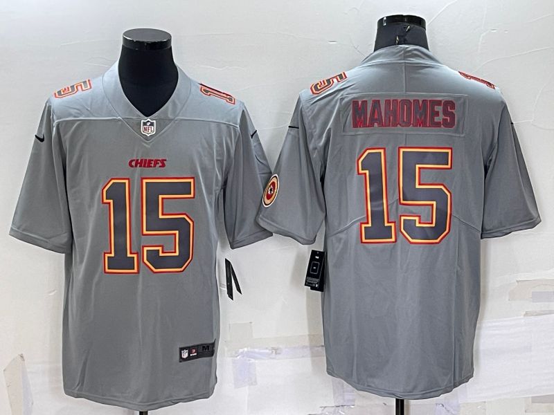 Men Kansas City Chiefs #15 Mahomes Grey 2022 Nike Limited Vapor Untouchable NFL Jerseys